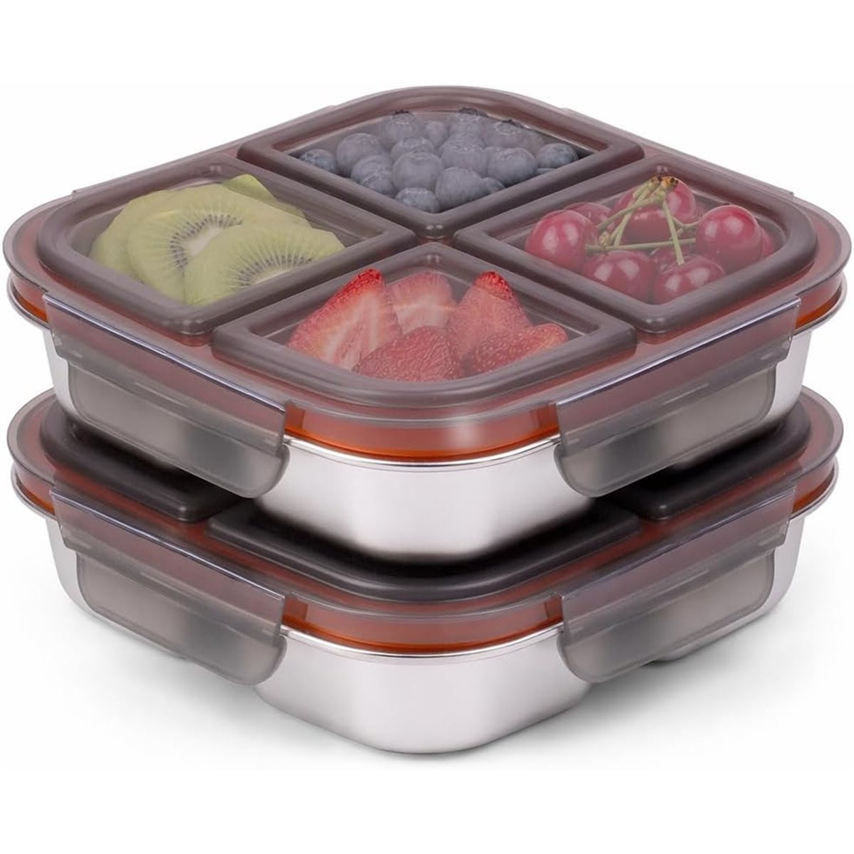 Food Snacks To Buy - 【TODAY-BUY】~@ 2팩 스테인리스 스틸 스낵 용기(밀폐형