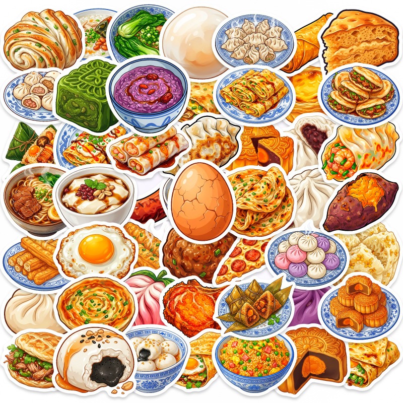 Food Good Snacks - 50개 중국 음식 다이어리, 중복 없는