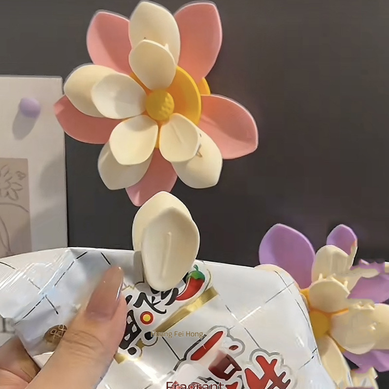 부드러운 연꽃 냉장고 자석 음식 밀봉 클립, 연꽃잎 냉 - Food Good Snacks 리뷰 및 가격