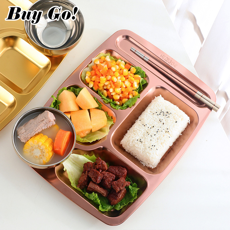 스테인레스 스틸 패스트 푸드 분할 트레이, 점심 용기, - Food Snacks To Buy 리뷰 및 가격