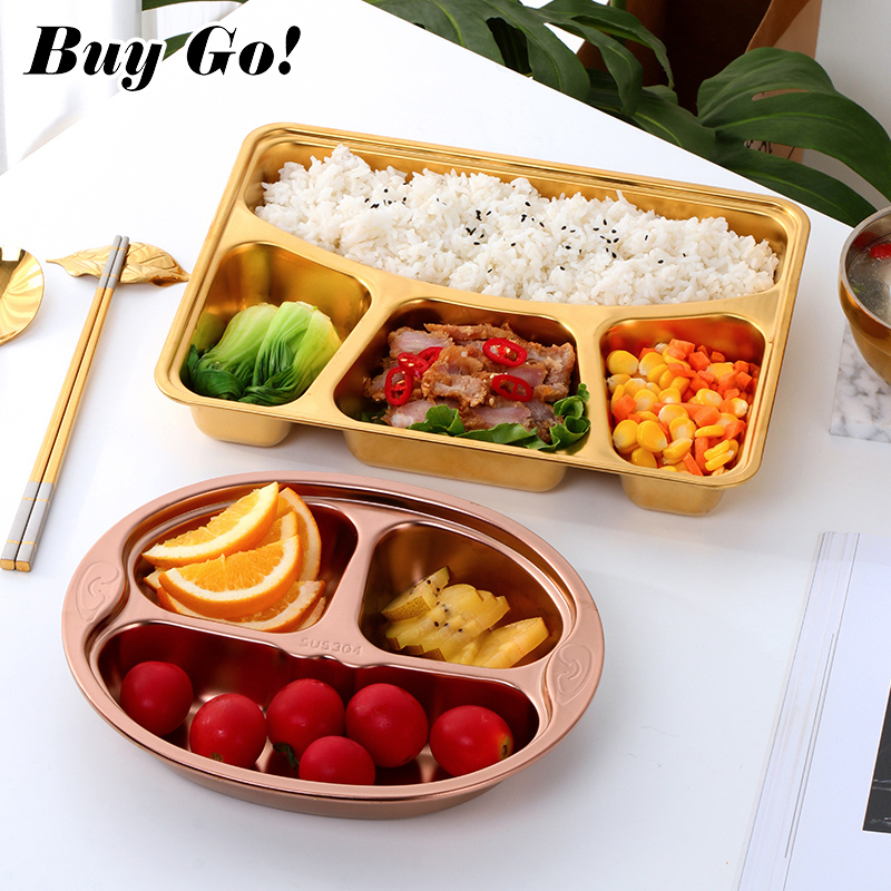 304 스테인리스 스틸 비자성 패스트 푸드 분할 트레이 - Food Snacks To Buy 리뷰 및 가격